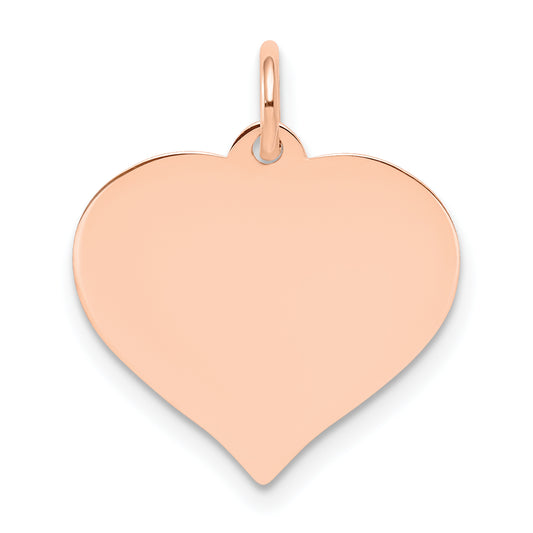 14k Rose Gold 14k Rose Gold Heart Disc Charm