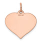 14k Rose Gold 14k Rose Gold Heart Disc Charm