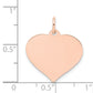 14k Rose Gold 14k Rose Gold Heart Disc Charm