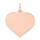 14k Rose Gold 14k Rose Gold Heart Disc Charm