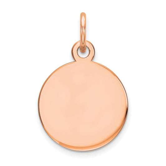 14k Rose Gold 14K Rose Gold Round Disc Charm