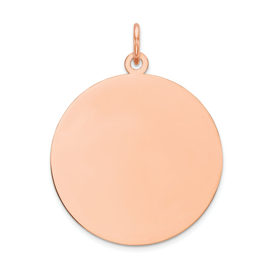 14k Rose Gold 14K Rose Gold Round Disc Charm