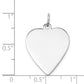 14k White Gold 14k White Gold Plain .011 Gauge Engravable Heart Charm