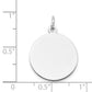 14k White Gold 14k White Gold Plain .009 Gauge Round Engravable Disc Charm