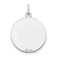 14k White Gold 14k White Gold Plain .018 Gauge Round Engravable Disc Charm