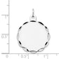 14k White Gold 14k White Gold .013 Gauge Engraveable Scalloped Disc Charm