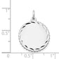 14k White Gold 14k White Gold .013 Gauge Engraveable Scalloped Disc Charm