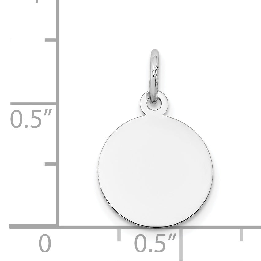 14k White Gold 14K White Gold Round Disc Charm