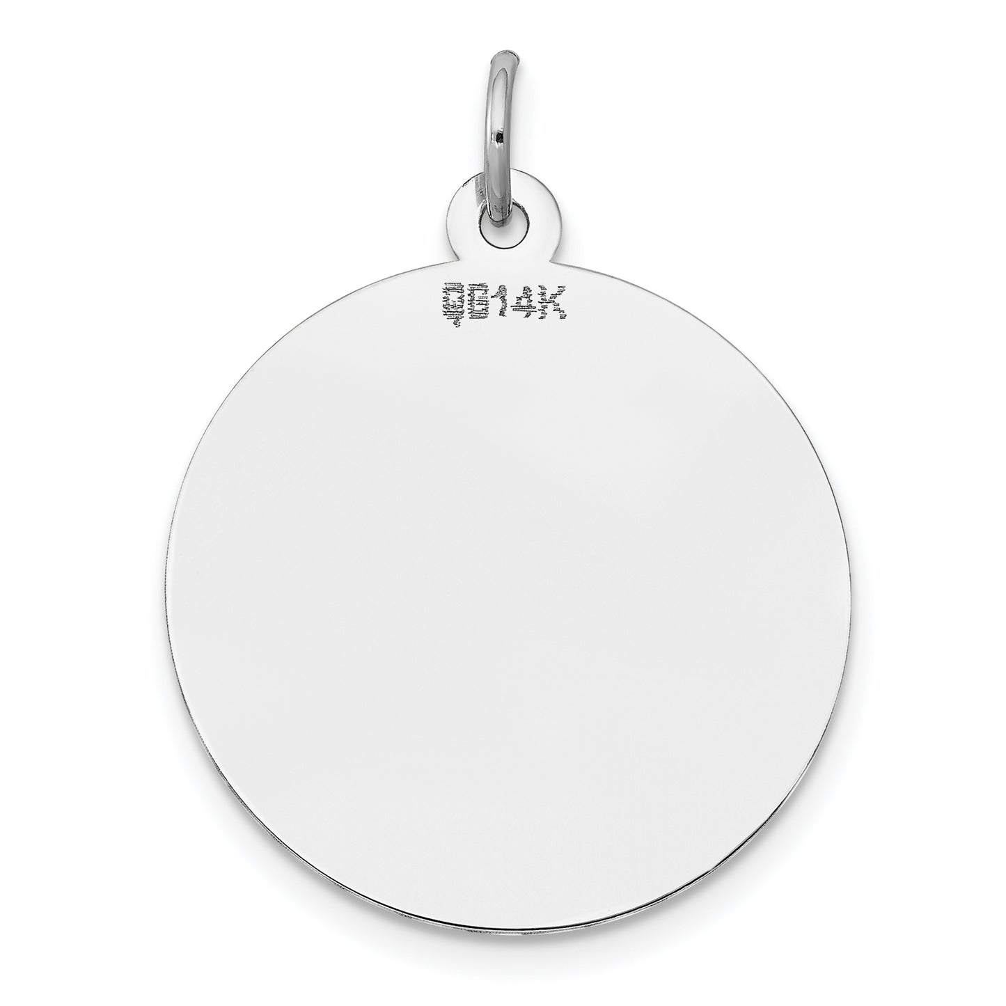 14k White Gold 14K White Gold Round Disc Charm