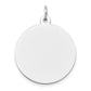 14k White Gold 14K White Gold Round Disc Charm