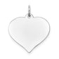 14k White Gold 14K White Gold Heart Disc Charm