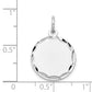 14k White Gold 14k White Gold Etched .027 Gauge Engraveable Round Disc Charm