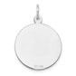 14k White Gold 14k White Gold Etched .035 Gauge Engraveable Round Disc Charm