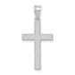 14k White Gold 14k White Gold Florentine Satin Latin Cross Pendant