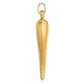 14k Yellow Gold 14k Hollow 3D Italian Horn Charm