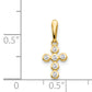 14k Yellow Gold 14k CZ Children's Cross Pendant