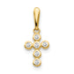 14k Yellow Gold 14k CZ Children's Cross Pendant