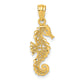 14k Yellow Gold 14k Gold Polished Filigree Seahorse Pendant