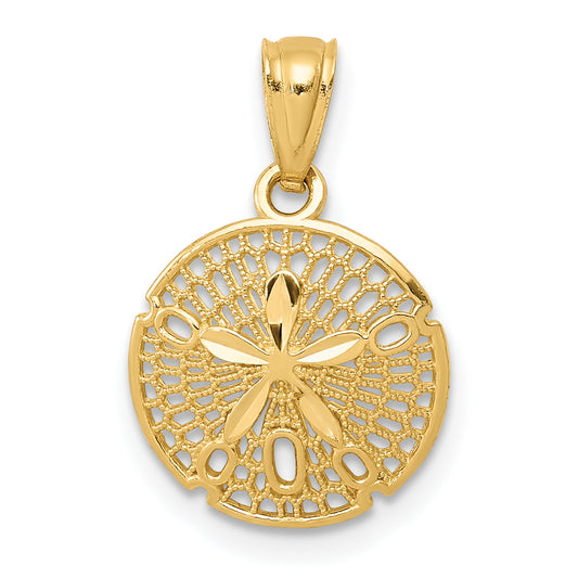 14k Yellow Gold 14k Gold Polished Filigree Sand Dollar Pendant