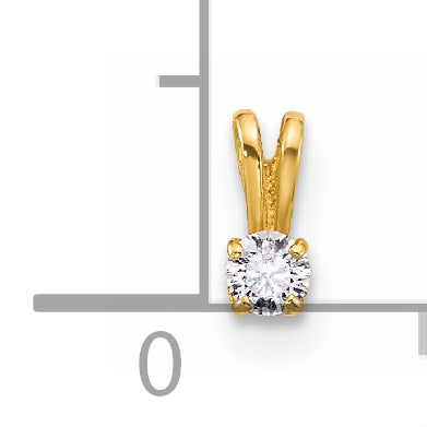 14k Yellow Gold 14k Childrens Tiny CZ Pendant