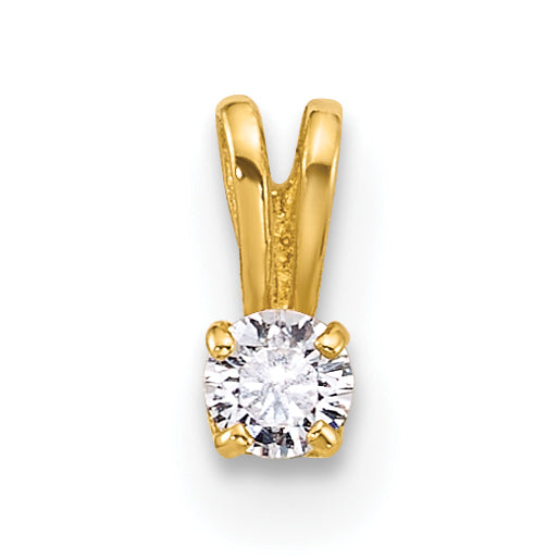 14k Yellow Gold 14k Childrens Tiny CZ Pendant