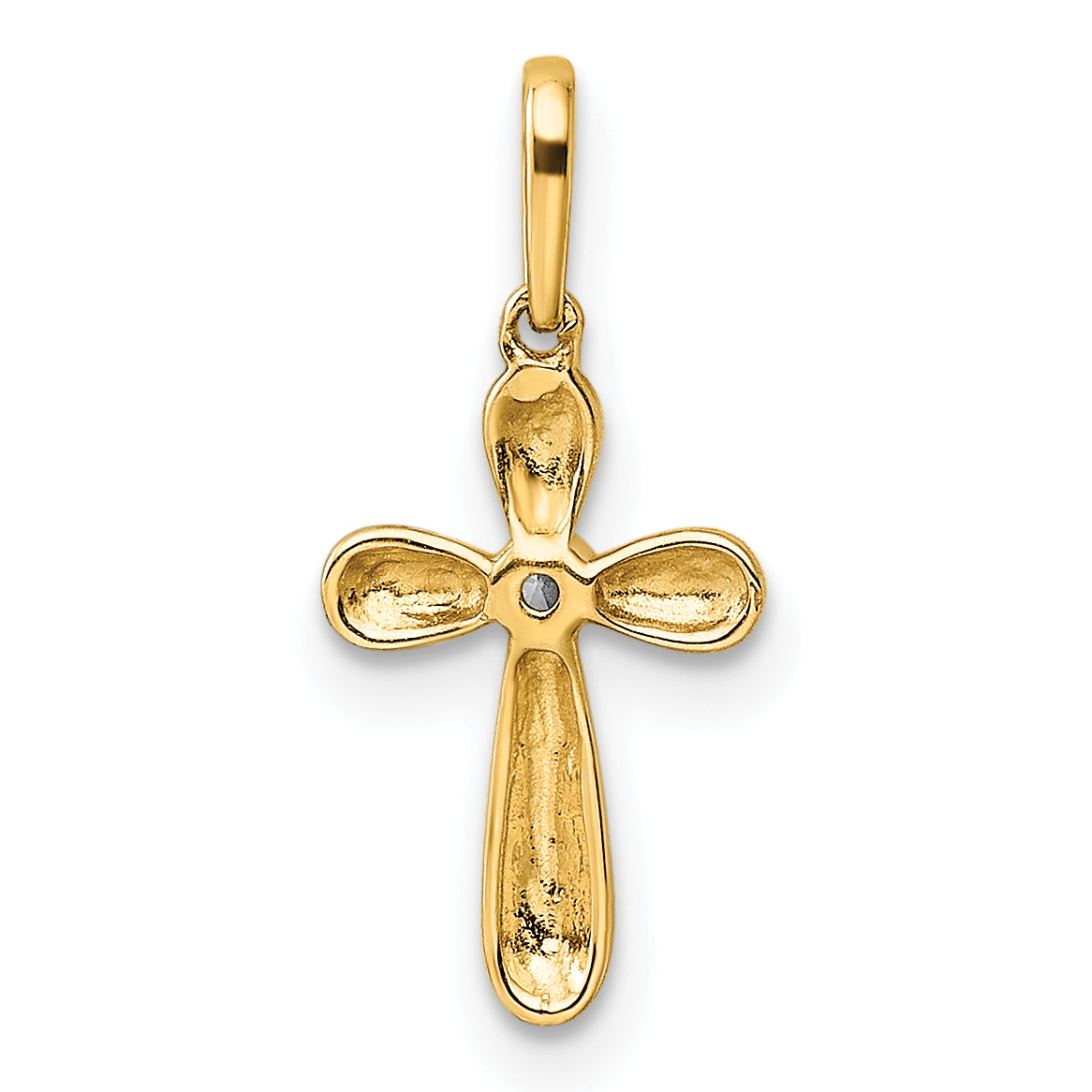 14k Yellow Gold 14k Childrens CZ Cross Pendant