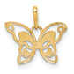 14k Yellow Gold 14k Polished CZ Butterfly Pendant