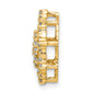 14k Yellow Gold 14K Fancy CZ Chain Slide Pendant