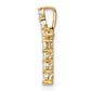 14k Yellow Gold 14K CZ Cross Pendant Chain Slide