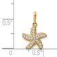 14k Yellow Gold 14K CZ Starfish Pendant