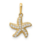 14k Yellow Gold 14K CZ Starfish Pendant