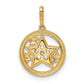 14k Yellow Gold 14k CZ Stars Circular Pendant