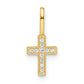 14k Yellow Gold 14k CZ Cross Pendant