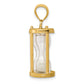 14k Yellow Gold 14k Polished 3-D Plastic Hourglass w/ Beads Charm