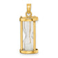 14k Yellow Gold 14k Polished 3-D Plastic Hourglass w/ Beads Charm