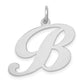 14k White Gold 14k White Gold Large Fancy Script Letter B Initial Charm