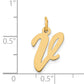 14k Yellow Gold 14k Medium Script Letter V Initial Charm