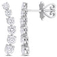 Original AMOUR 1 1/2 CT TDW Diamond Graduated Drop Earrings In 14K White Gold