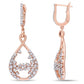 Original AMOUR 1 1/3 CT TW Diamond Teardrop Dangle Earrings In 14K Rose Gold