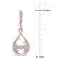 Original AMOUR 1 1/3 CT TW Diamond Teardrop Dangle Earrings In 14K Rose Gold