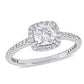 Original Amour 1 1/3 CT TW Cushion-Cut Diamond Halo Engagement Ring in 14k White Gold