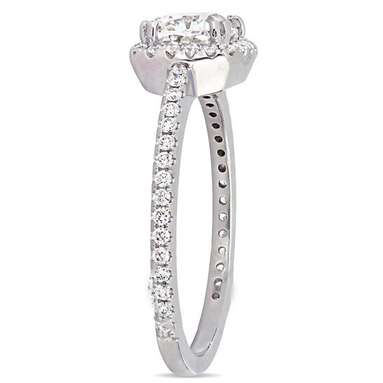 Original Amour 1 1/3 CT TW Cushion-Cut Diamond Halo Engagement Ring in 14k White Gold