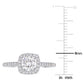 Original Amour 1 1/3 CT TW Cushion-Cut Diamond Halo Engagement Ring in 14k White Gold