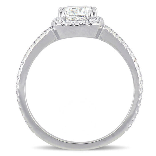 Original Amour 1 1/3 CT TW Cushion-Cut Diamond Halo Engagement Ring in 14k White Gold