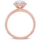 Original Amour 1 1/3 CT TW Diamond Halo Engagement Ring in 14k Rose gold