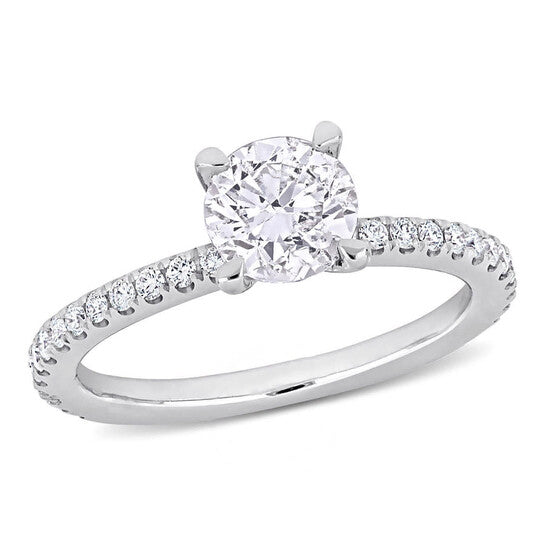 Original Amour 1 1/3 CT TW Diamond Solitaire Engagement Ring in 14k White Gold