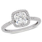 Original Amour 1 1/5 CT TW Cushion-Cut Diamond Floating Halo Engagement Ring in 14k White Gold