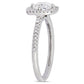 Original Amour 1 1/5 CT TW Cushion-Cut Diamond Floating Halo Engagement Ring in 14k White Gold