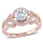 Original Amour 1 1/5 CT TW Diamond Open Heart Engagement Ring in 14k Rose Gold