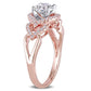 Original Amour 1 1/5 CT TW Diamond Open Heart Engagement Ring in 14k Rose Gold